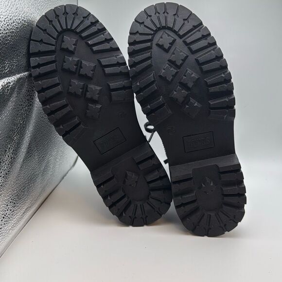 Dunes Women's Lace Up Boot SIZE 7.5 BLACK CRINKLE PATENT - Picture 7 of 8